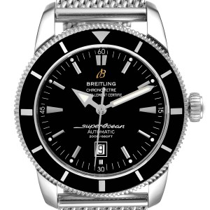 Breitling Superocean Heritage 46mm Black Dial Mens Steel Watch 