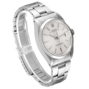 Rolex Date Stainless Steel Silver Dial Vintage Mens Watch 