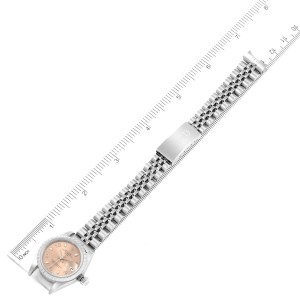 Rolex Date Salmon Dial Jubilee Bracelet Ladies Watch 