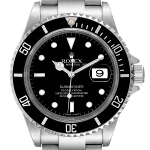 Rolex Submariner Black Dial Steel Mens Watch  