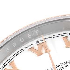 Rolex Datejust 36 Steel EveRose Gold White Roman Dial Watch  