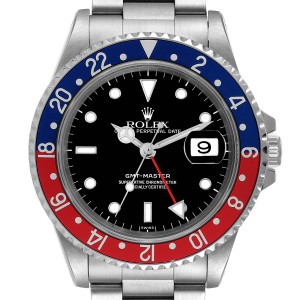 Rolex GMT Master 40mm Blue Red Pepsi Bezel Steel Mens Watch 