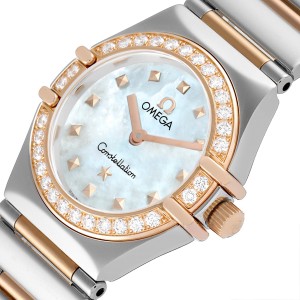 Omega Constellation My Choice Steel Rose Gold Diamond Watch