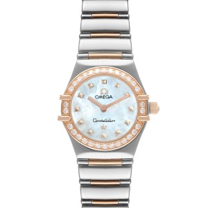 Omega Constellation My Choice Steel Rose Gold Diamond Watch
