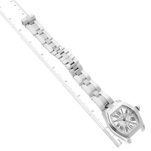 Cartier Roadster GMT Silver Dial Stainless Steel Mens Watch 