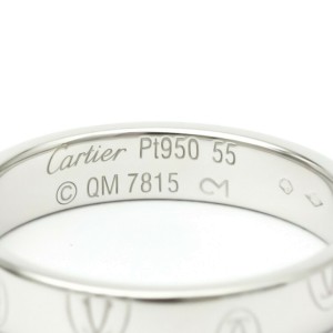 CARTIER 950 Platinum Happy Birthday Ring LXGoodsLE-52