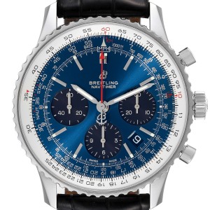 Breitling Navitimer 01 Blue Dial Limited Edition Steel Mens Watch 