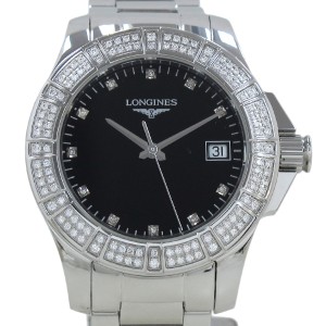 Longines Conquest Stainless Steel Quartz 35mm Womens Watch