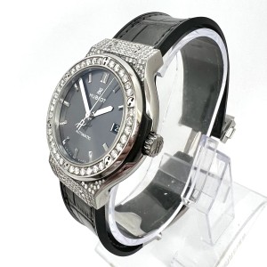 HUBLOT CLASSIC FUSION 38mm Automatic Titanium 1.83TCW Diamond Watch SKELETON Backcase 