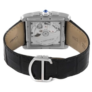 Cartier Tank MC Grey Dial Steel Chronograph Mens Watch  