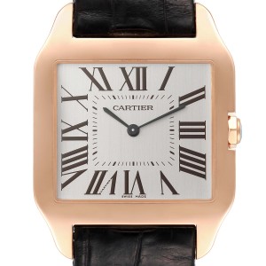 Cartier Santos Dumont 18k Rose Gold Mens Watch 