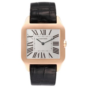 Cartier Santos Dumont 18k Rose Gold Mens Watch 