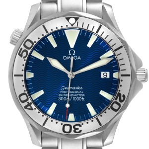 Omega Seamaster 300M Blue Dial Steel Mens Watch  