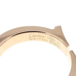 Cartier C Flat 18k Pink Gold US5.75 Ring LXGKM-408