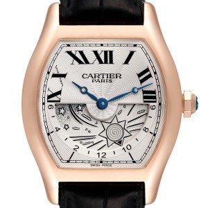 Cartier Tortue   GMT Day-Night Rose Gold Mens Watch  