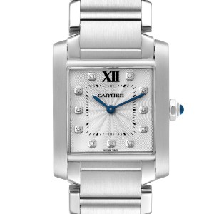 Cartier Tank Francaise Midsize Diamond Steel Ladies Watch 