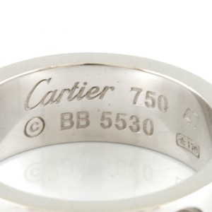CARTIER 18K white Gold Ring US (4) LXKG-189
