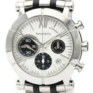 TIFFANY & Co Atlas Gent Rubber Steel Automatic Watch LXGoodsLE-425