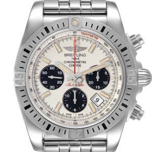 Breitling Chronomat 44 Airbourne Silver Dial Steel Mens Watch 