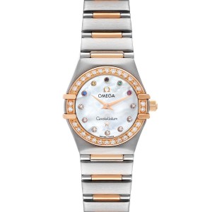 Omega Constellation Olympic Steel Rose Gold Ladies Watch  