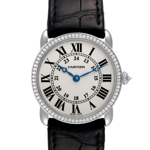 Cartier Ronde Louis White Gold Diamond Ladies Watch  