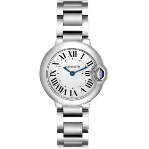 Cartier Ballon Bleu Silver Dial Quartz Steel Ladies Watch  
