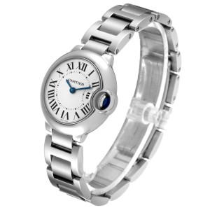 Cartier Ballon Bleu Silver Dial Quartz Steel Ladies Watch  