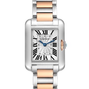 Cartier Tank Anglaise Small Steel Rose Gold Ladies Watch 