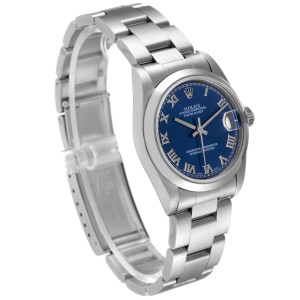 Rolex Midsize Datejust 31 Blue Dial Steel Ladies Watch 