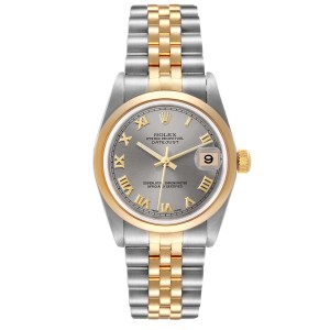 Rolex Datejust  Midsize Steel Yellow Gold Slate Dial Ladies Watch  