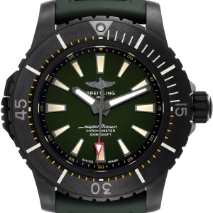 Breitling Superocean  Green Dial Titanium Mens Watch  