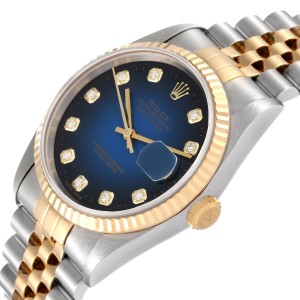 Rolex Datejust Stainless Steel Yellow Gold Mens Watch 