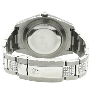 Rolex Datejust II Steel 41mm 9.9Ct Diamond Watch 116300 Box Papers