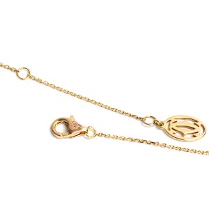 Cartier 18K Rose Gold Diamond Pendant Necklace 