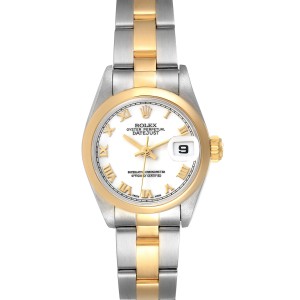 Rolex Datejust Steel Yellow Gold White Dial Ladies Watch 