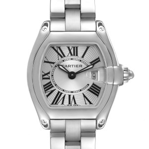 Cartier Roadster Silver Dial Steel Ladies Watch  