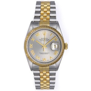 Rolex Datejust 16233 Stainless Steel and 18K Yellow Gold 36mm Mens Watch