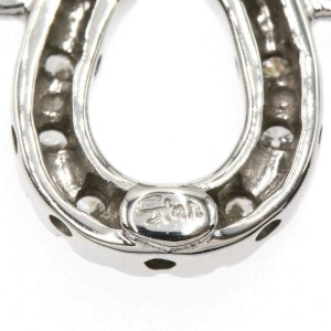 Star Jewelry 18KWG Horseshoe Diamond Pendant Necklace LXGCH-69