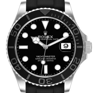 Rolex Yachtmaster White Gold Oysterflex Bracelet Mens Watch  