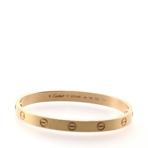 cartier love bracelet 18k