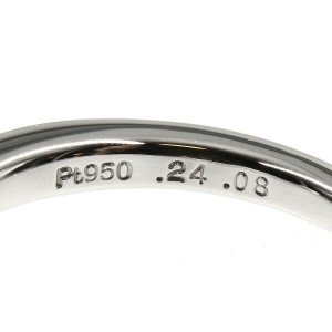 LAZARE PT950 0.32 ct Diamond Wedding Soliraire Ring 