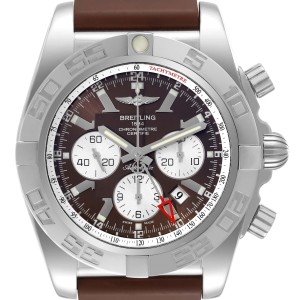 Breitling Chronomat GMT Steel Brown Dial Mens Watch  