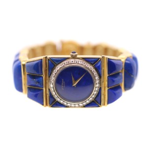 Vintage Chopard Yellow Gold and Lapis Lazuli Watch