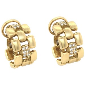 Cartier Post Ear Clip Earring Set with 0.30 Carat of Diamond
