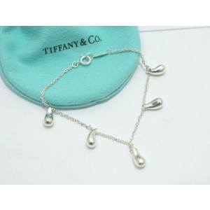 Tiffany & Co 925 Silver Teardrop Dangle Bracelet 