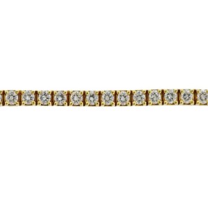 Gold Diamond Line Tennis Bracelet