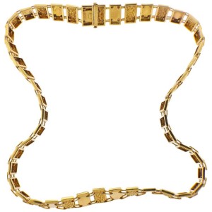 Cartier Geometric Link Gold Necklace Belt