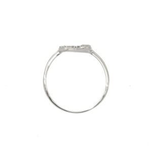 18k white gold Diamond Heart motif Ring