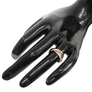 Cartier Trinity de Cartier 18K Rose Gold Ring And Pink Sapphire Three Band Size 3.75