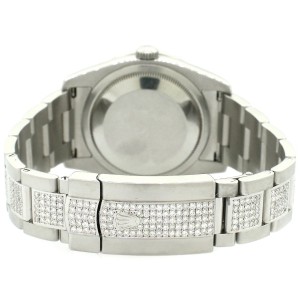 Rolex Datejust 36mm Steel Watch With 7.1ct Diamond Bezel/Lugs/Bracelet/Roman Diamond Dial